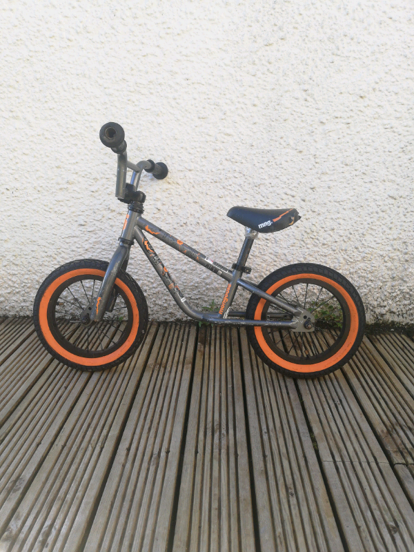 mongoose balance bike orange